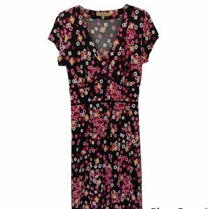 NOTATIONS Dress Black And Pink Squares Size Large.